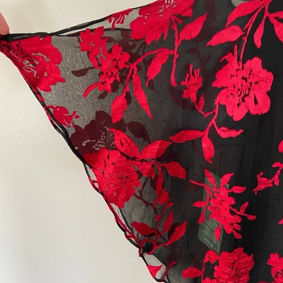 Scarlett Women’s Black & Red Floral mid dress Plus Size 18W NWT, very elegant - Picture 5 of 15